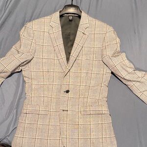 EXPRESS Mens slim fit suit jacket - B/W plaid